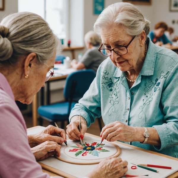Quels sont les bienfaits des ateliers de broderie pour la motricité fine et la créativité des seniors ?